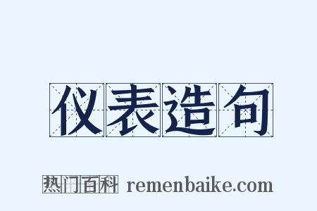 仪表造句是什么意思的图片
